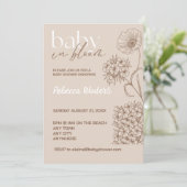 Baby in Bloom Einladung (Stehend Vorderseite)
