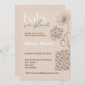 Baby in Bloom Einladung (Vorne/Hinten)