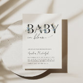 Baby in Bloom Einladung Minimalistische Babydusche