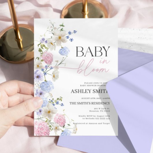 Baby in Bloom Einladung | Pastel Floral Invite