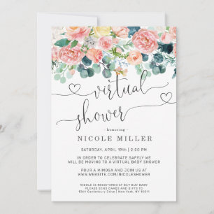 Baby in Bloom Einladung zu Virtual Baby Shower
