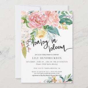 Baby in Bloom   Einladung zur Blumendusche