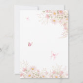 Baby in Bloom Elegant Blush Pink Bow Baby Shower Einladung (Rückseite)