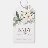 Baby in Bloom Elegant Grüne Gefallen Geschenkanhänger (Vorderseite)