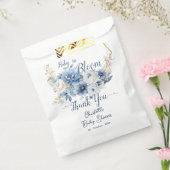 Baby in Bloom Elegante Blue Flowers Babydusche Geschenktütchen (Versiegelt)