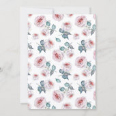 Baby in Bloom Elegante Blumenbaby-Dusche Einladung (Rückseite)