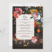 Baby in Bloom Elegante Blumenbaby-Dusche Einladung (Vorderseite)