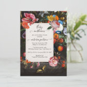 Baby in Bloom Elegante Blumenbaby-Dusche Einladung (Stehend Vorderseite)