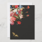 Baby in Bloom Elegante Blumenbaby-Dusche Einladung (Rückseite)