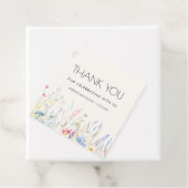 Baby in Bloom Elegante Wildblumen Kinderdusche Geschenkanhänger (Beispiel)