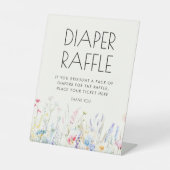 Baby in Bloom Elegante Wildblumen Windeln Raffle Sockelschild (Vorderseite)