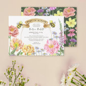 Baby in Bloom Emerald Green Wildblume Babydusche Einladung