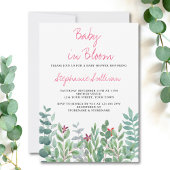 Baby in Bloom Eucalyptus Greenery Baby Shower Einladung