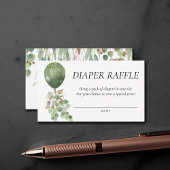 Baby in Bloom | Eukalyptus Balloon Diaper Raffle Begleitkarte