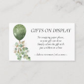 Baby in Bloom | Eukalyptus-Geschenke auf Werbevera Begleitkarte (Vorderseite)