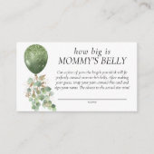 Baby in Bloom | Eukalyptus Wie groß ist Mommys Bel Begleitkarte (Vorderseite)