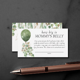 Baby in Bloom | Eukalyptus Wie groß ist Mommys Bel Begleitkarte