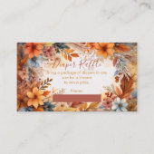 Baby in Bloom Fall Blumendusche Windelwindung Begleitkarte (Vorderseite)