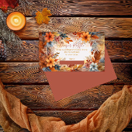 Baby in Bloom Fall Blumendusche Windelwindung Begleitkarte