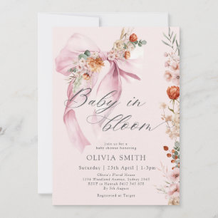 Baby in Bloom Fall Garden Baby Dusche Einladung