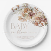 Baby in Bloom Fall rustikale Babydusche Pappteller (Vorderseite)