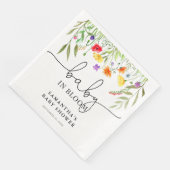 Baby in Bloom Farbige Wildblumen Frühling blühen Serviette (Ecke)