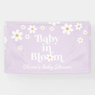 Baby in Bloom Flieder Daisy Boho-Shower-Banner Banner