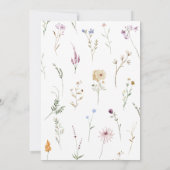 Baby in Bloom Floral Arch Babydusche Einladung (Rückseite)