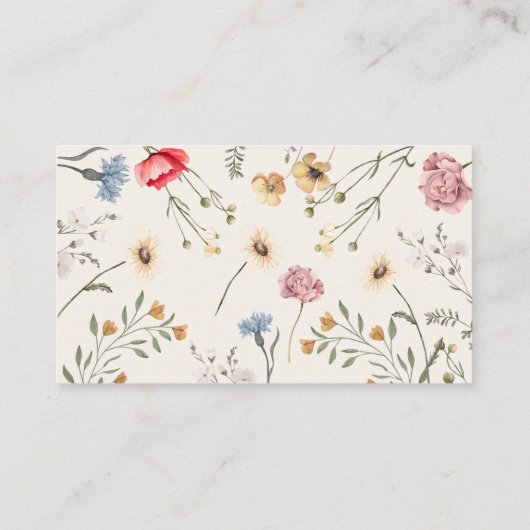 Baby in Bloom Floral Baby Duschdusche Windelwanne Begleitkarte (Rückseite)