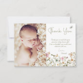 Baby in Bloom Floral Baby Dusche Dankeskarte (Vorderseite)