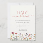 Baby in Bloom Floral Baby Dusche Einladung (Vorderseite)