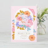 Baby in Bloom Floral Baby Dusche Einladung (Stehend Vorderseite)
