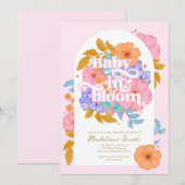 Baby in Bloom Floral Baby Dusche Einladung (Vorne/Hinten)
