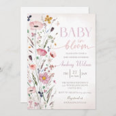 Baby in Bloom Floral Baby Dusche Einladung (Vorne/Hinten)