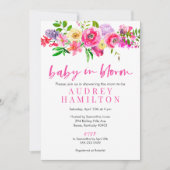 Baby in Bloom Floral Baby Dusche Einladung (Vorderseite)