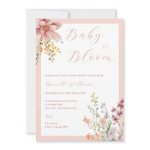 Baby in Bloom Floral Baby Dusche Einladung