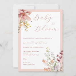 Baby in Bloom Floral Baby Dusche Einladung