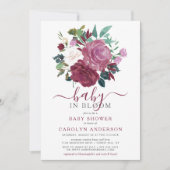 Baby in Bloom Floral Baby Dusche Einladung (Vorderseite)