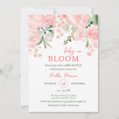 Baby in Bloom Floral Baby Dusche Einladung (Vorderseite)