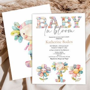 Baby in Bloom Floral Baby Dusche Einladung