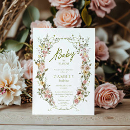 Baby in Bloom Floral Baby Dusche Einladung