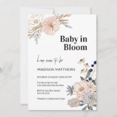 Baby in Bloom Floral Baby Dusche Einladung (Vorderseite)