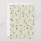 Baby in Bloom Floral Baby Dusche Einladung (Rückseite)