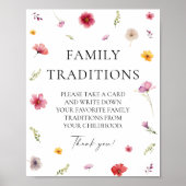 Baby in Bloom Floral Baby Dusche Familie Tradition Poster (Vorne)