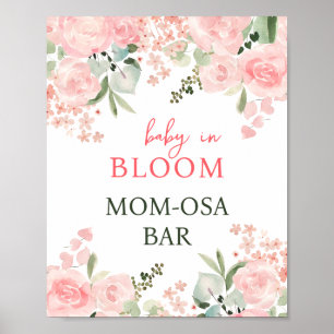 Baby in Bloom Floral Baby Dusche Mimosa Party Zeic Poster