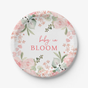 Baby in Bloom Floral Baby Dusche Pappteller