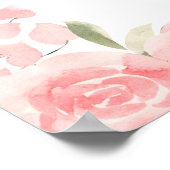 Baby in Bloom Floral Baby Dusche Party Zeichen Poster (Ecke)