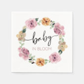 Baby in Bloom Floral Baby Dusche Serviette (Vorderseite)