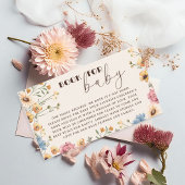 Baby in Bloom Floral Baby Shower Book for Baby Begleitkarte