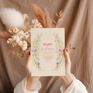 Baby in Bloom Floral Baby Shower Girl Einladung